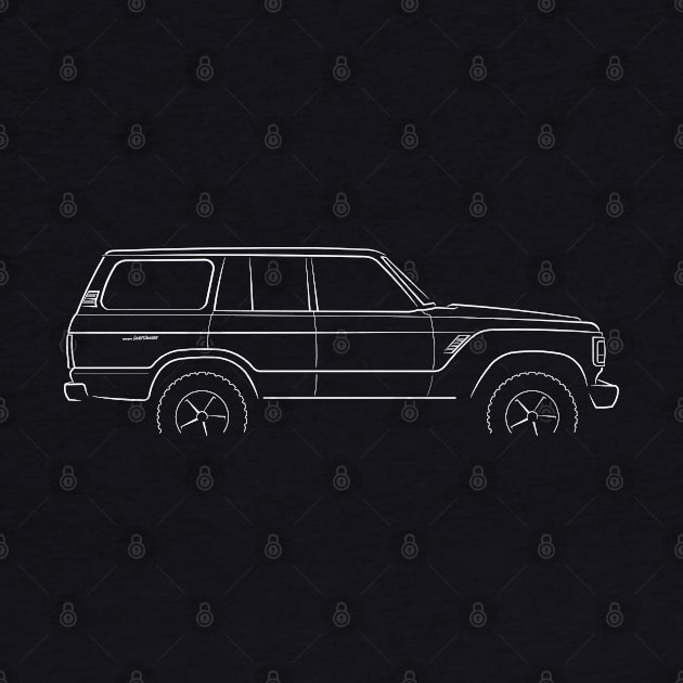 1983 Toyota Land Cruiser 60 series - profile stencil, white by mal_photography